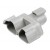 Deutsch Y Piece connector. Includes wedgelocks & contacts. Size 16 contacts
