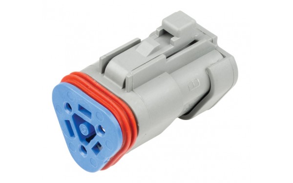 3 Circuit Deutsch DT Series Resistor Plug including blue wedge. 120Ω. Size 16 contacts